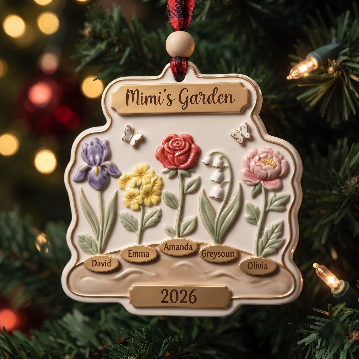 Grandma keepsake ornament shown for scale
